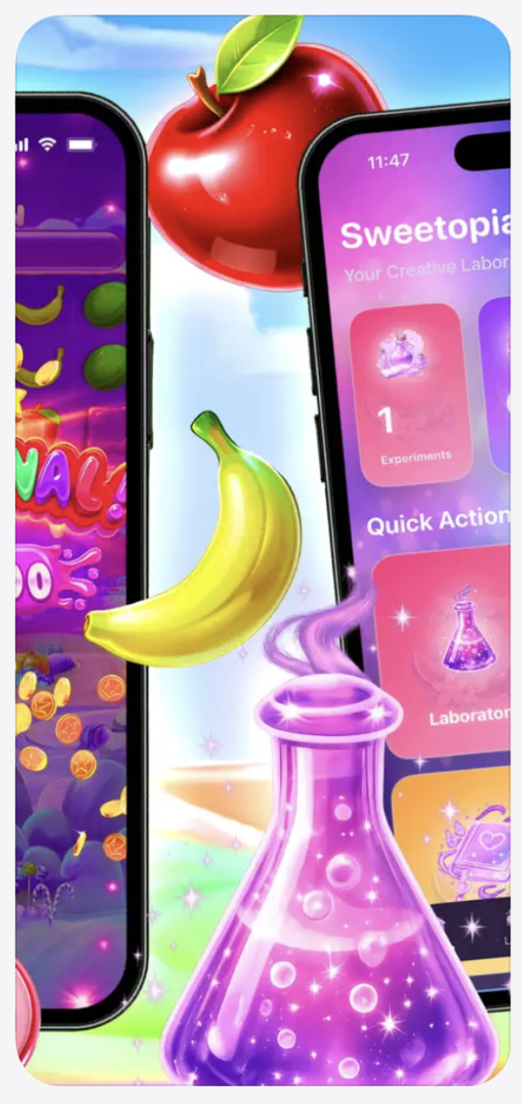 Third gameplay screen from Three Row Joy